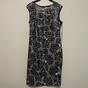 Vince Camuto Embroidered/Sequenced Cocktail Dress, Size 12, NWT